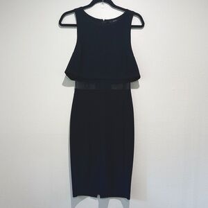 Forever 21 Fitted Layered Mesh Cutout Dress Size Small